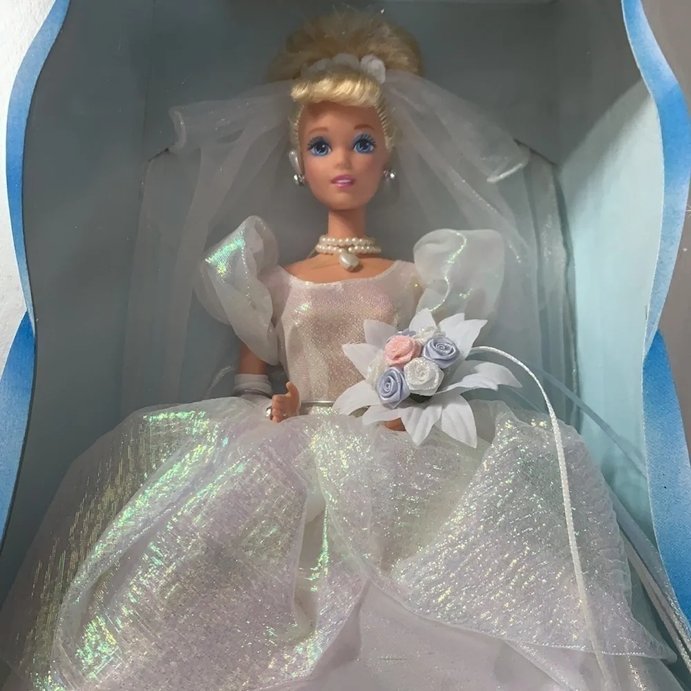 NIB Disney Mattel 45th Anniversary Wedding Cinderella 1995 Barbie doll blonde